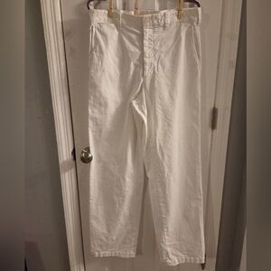 Nili Lotan NL Issue 2069988  Mid-Rise Wide-Leg Ladies White Chino Size 8